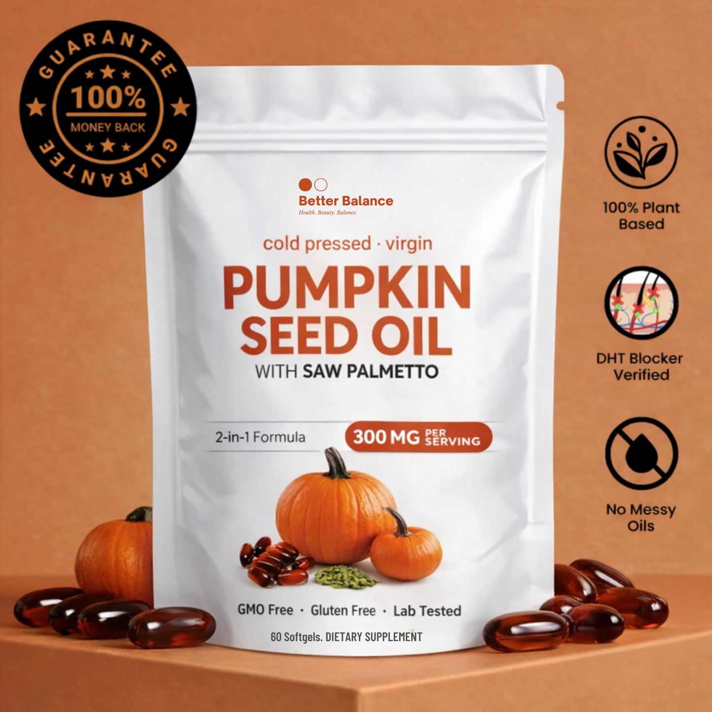 Organic Pumpkin Seed Oil Softgels